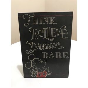 Hallmark Disney Sign “Think. Believe. Dream. Dare”